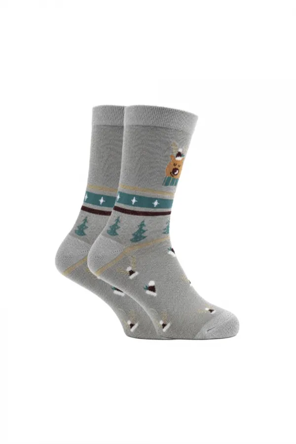 Christmas/New Year's Eve Patterned Ankle Socks, Colorful, 4-Pack