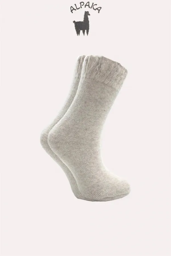 Women's Alpaca Wool Winter Terry Thick Socks, 4-Pack