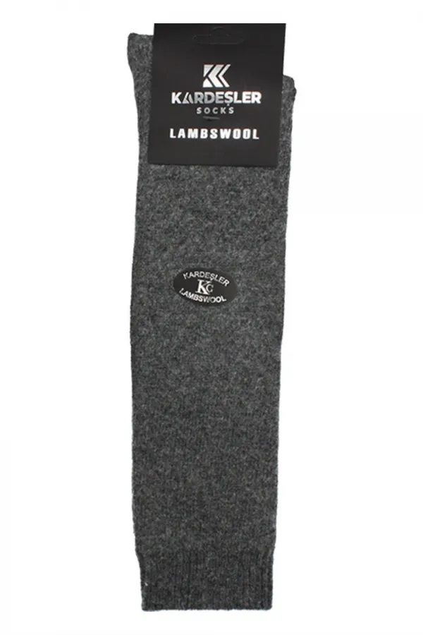 Men's Knee-High Lambswool Thermal Wool Winter Terry Thick Multicolored Socks, 4-Pack