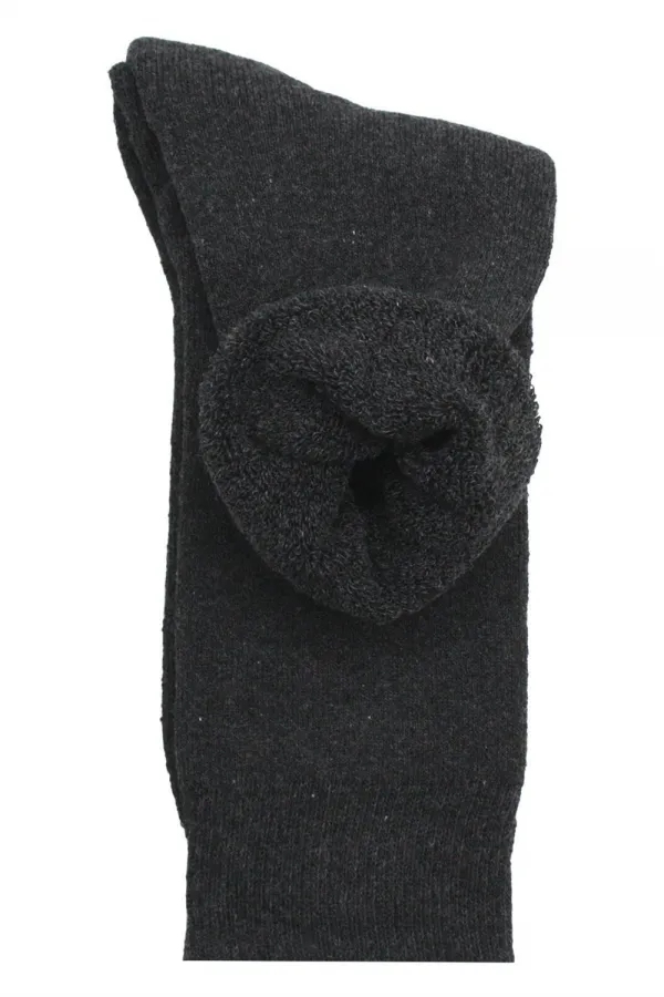 Men's Terry Cotton Patterned Thick Winter Ankle Socks, Multicolored, Thermal, 4-Pack