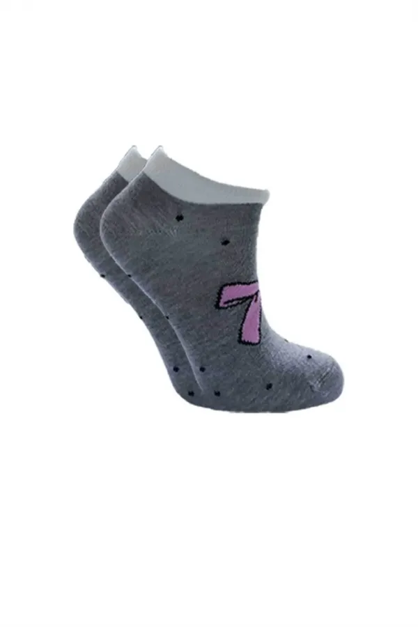 Chaussettes courtes multicolores en coton pour femmes, lot de 4