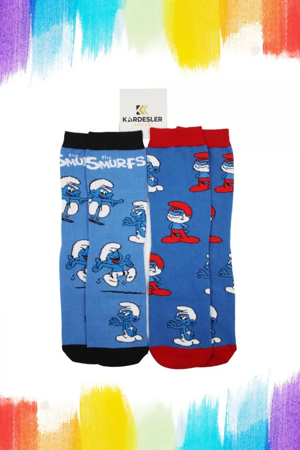 Chaussettes unisexes à motifs colorés, lot de 2, chaussettes joyeuses