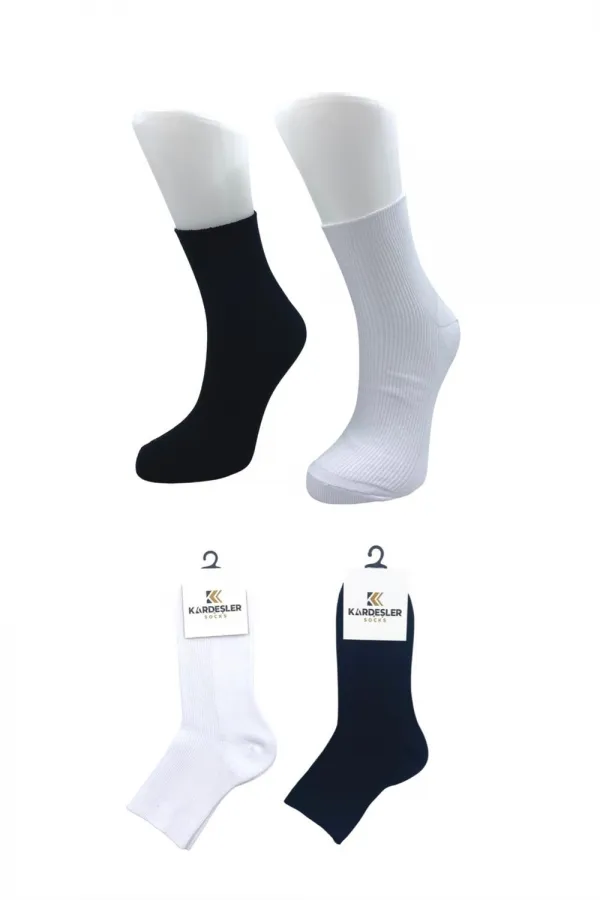 Unisex Multicolored Tennis College Cotton Socks, 4-Pack