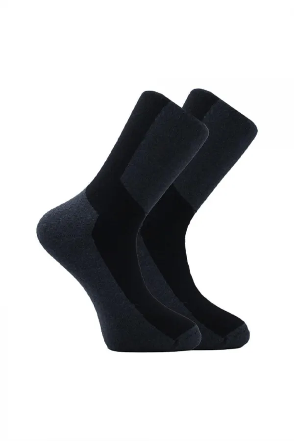 Erkek Havlu Pamuklu Kışlık Soket Çorap Çok Renkli Termal 4'Lü Paket