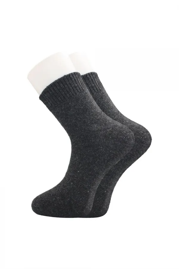 Men's Lambswool Wool Winter Multicolored Ankle Socks, 4-Pack