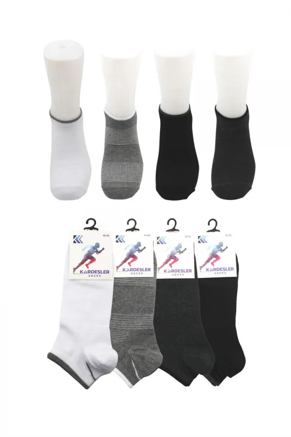 Men's Cotton Ankle Socks, 4-Pack