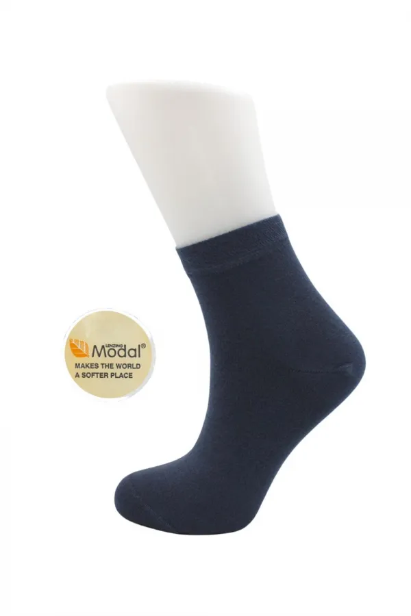 Lot de 6 chaussettes unies multicolores sans couture à demi-bord pour femmes en modal