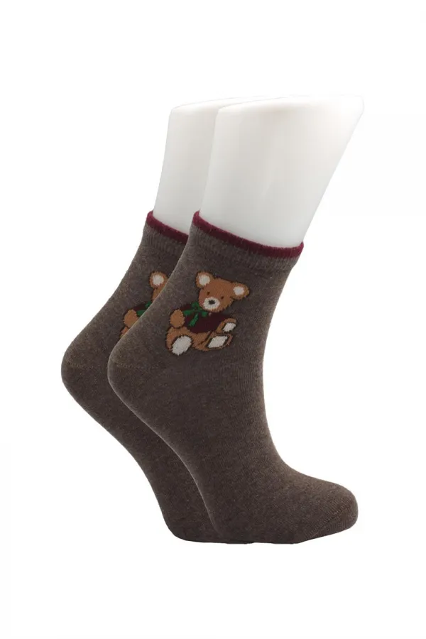 Chaussettes courtes en coton pour femme, à motifs, colorées, lot de 3