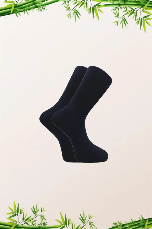 Men's Bamboo Long Flat Ankle Socks, Multicolored, Seamless, 10-Pack