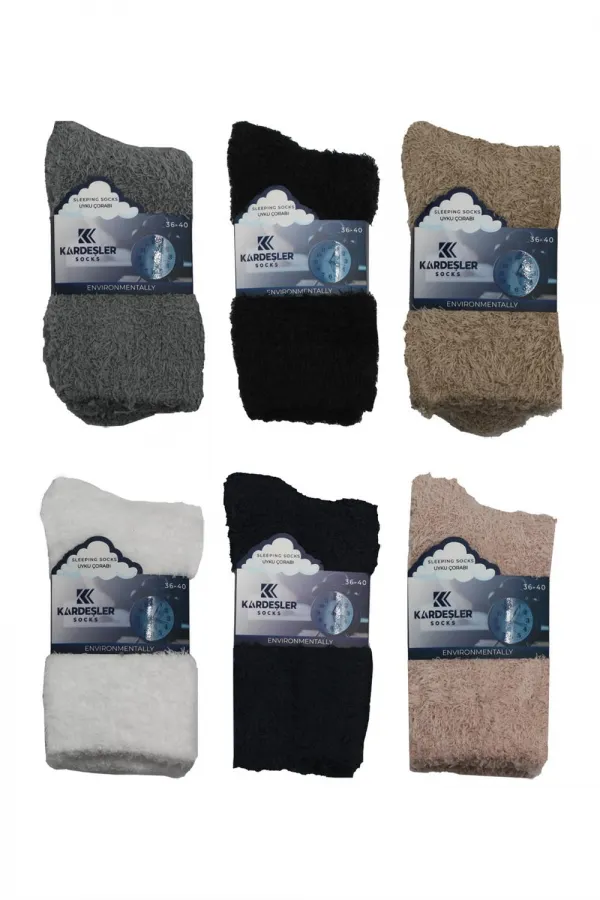Chaussettes de nuit colorées pour femmes, lot de 6