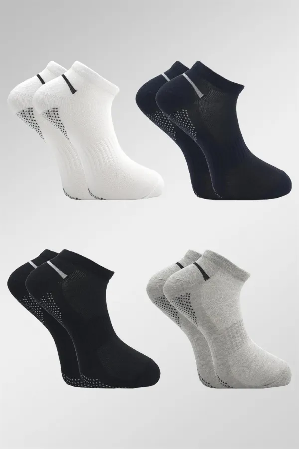 Men's Cotton Ankle Socks, 4-Pack