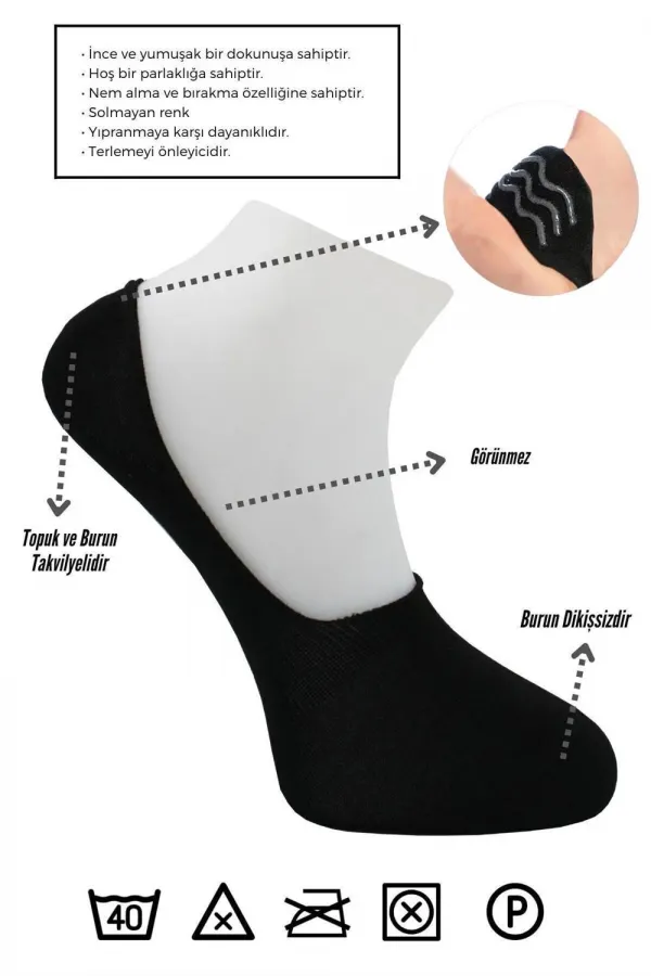 Men's Bamboo Ballet Flats Assorted Colorful Socks Seamless Invisible Non-Slip Silicone Heel 4-Pack