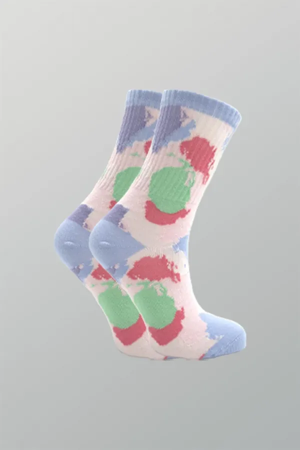 Chaussettes courtes en coton pour femmes, multicolores, lot de 4