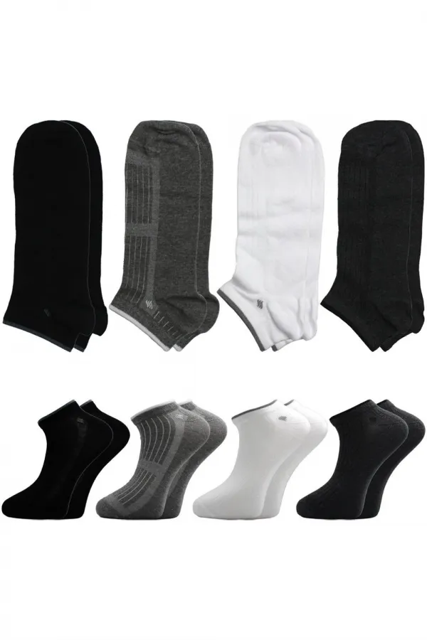 Men's Colorful Cotton Ankle Socks, 4-Pack