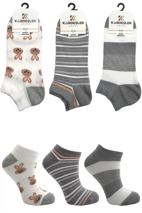 Chaussettes à motifs pour femmes, lot de 3