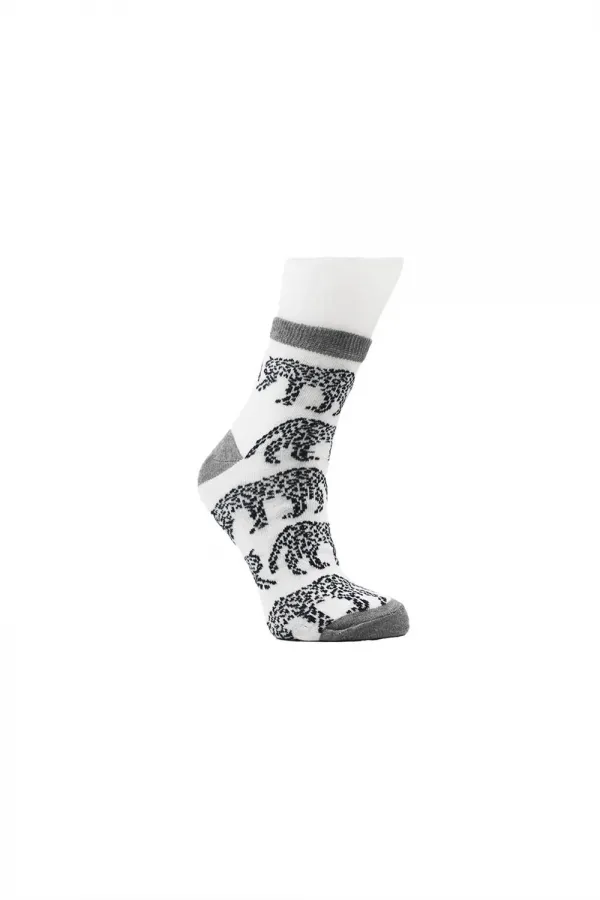 Kadın Çok Renkli Desenli Pamuklu Yarım Konç Çorap 3'Lü Paket