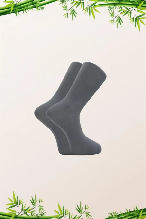 Men's Bamboo Long Flat Ankle Socks, Multicolored, Seamless, 10-Pack