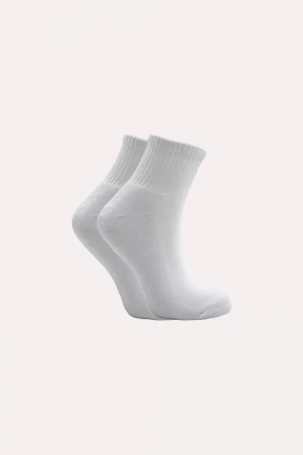 Kadın Pamuklu Yarım Konç Tenis Kolej Taban Altı Havlu Çorap Çok Renkli 5'Li Paket