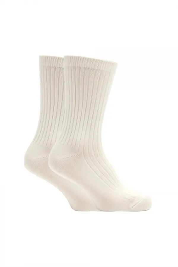 Men's Organic Wool Winter Ankle Socks, Cream, 6-Pack