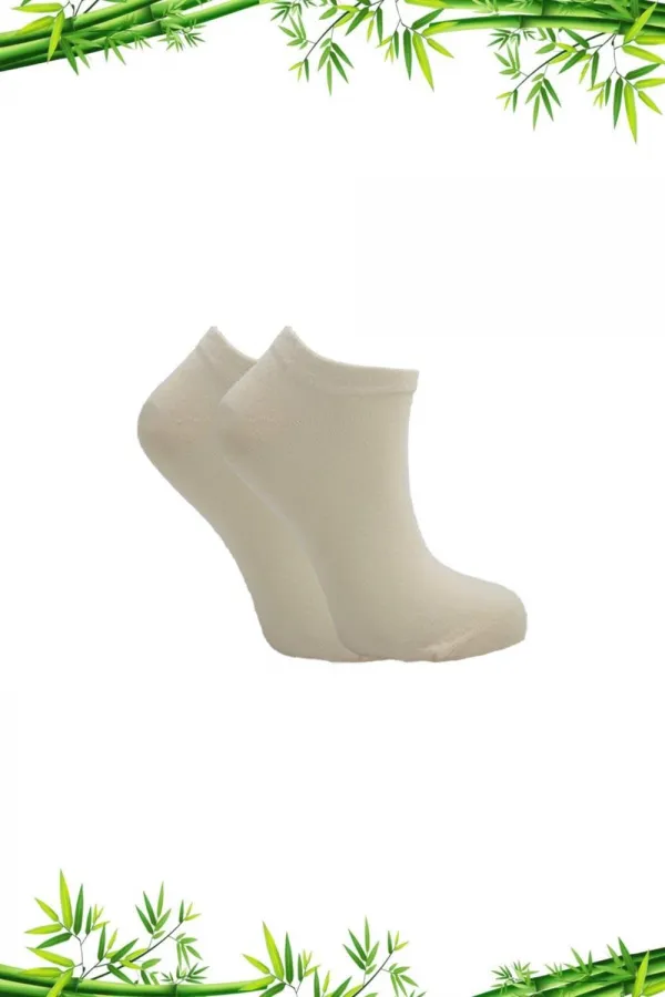 Kadın Bambu Asorti Patik Çorap Çok Renkli Dikişsiz 6'Lı Paket