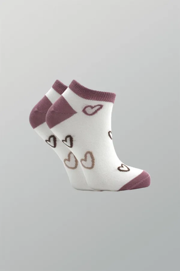 Kadın Pamuklu Patik Çorap Renkli 3'Lü Paket