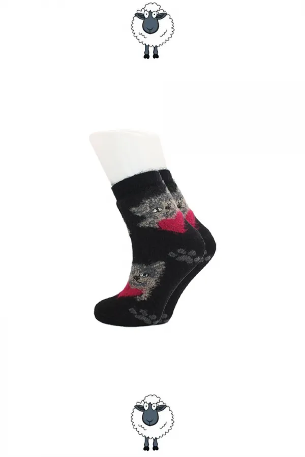 Chaussettes d'hiver épaisses en laine d'agneau pour femme, lot de 4