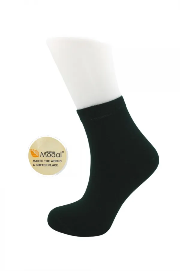 Lot de 6 chaussettes unies multicolores sans couture à demi-bord pour femmes en modal