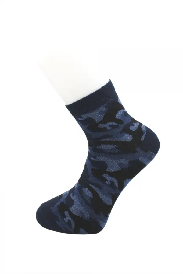 Men's Ankle Socks, Camouflage Military Pattern, Cotton, 4-Pack