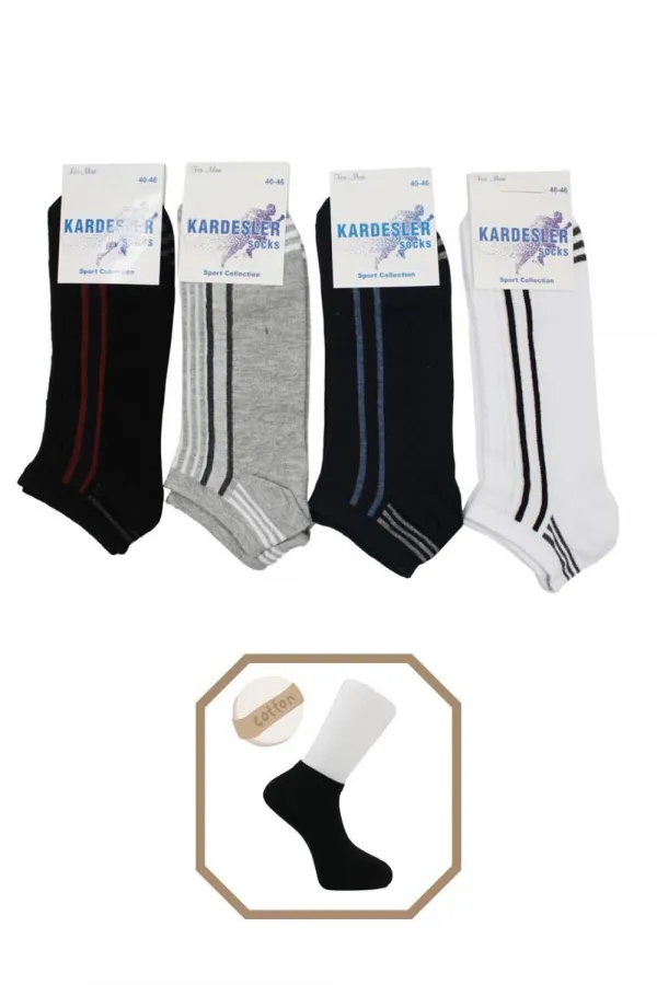 Men's Cotton Ankle Socks, 4-Pack
