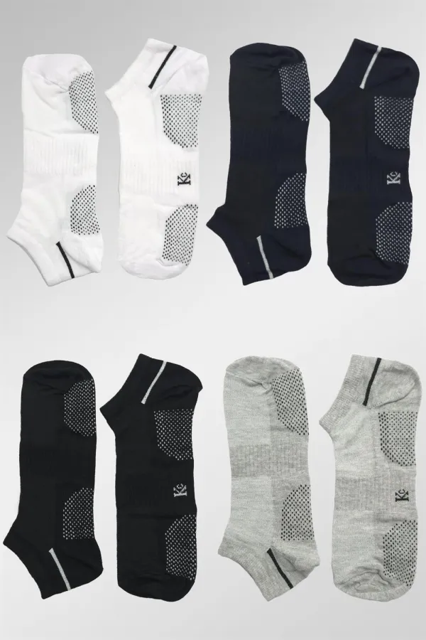 Men's Cotton Ankle Socks, 4-Pack