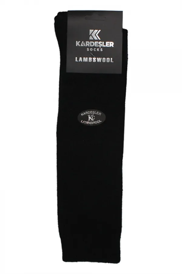 Men's Knee-High Lambswool Thermal Wool Winter Terry Thick Multicolored Socks, 4-Pack