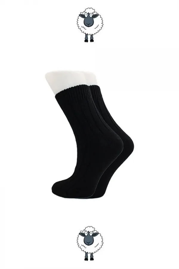 Kadın Lambswool Yün Kışlık Çok Renkli Yarım Konç Çorap 6'Lı Paket