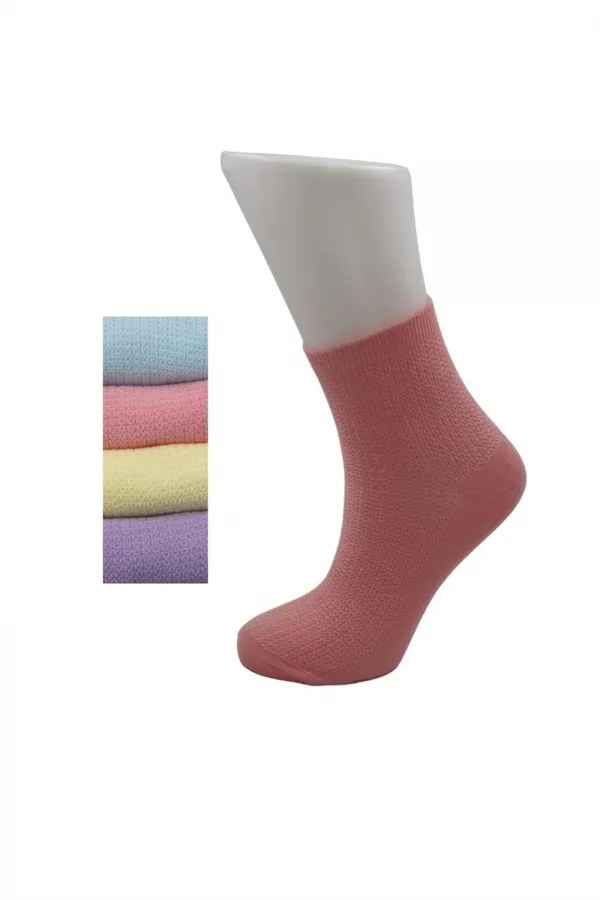 Chaussettes de tennis multicolores en coton pour femmes, lot de 4