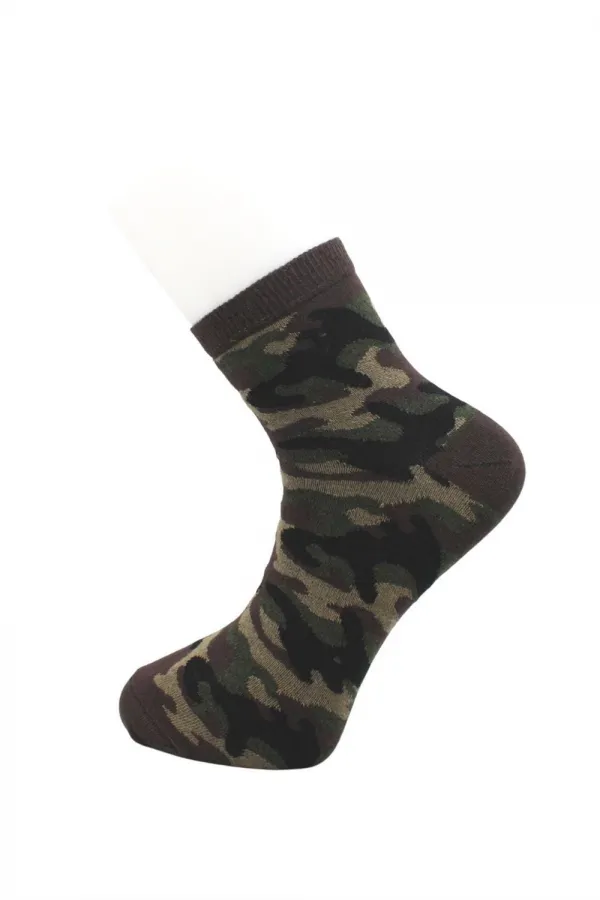 Men's Ankle Socks, Camouflage Military Pattern, Cotton, 4-Pack