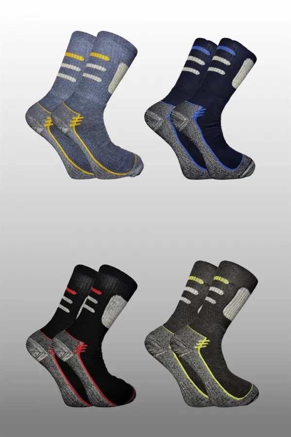 Men's Trekking Hiking Ankle Socks, 4-Pack