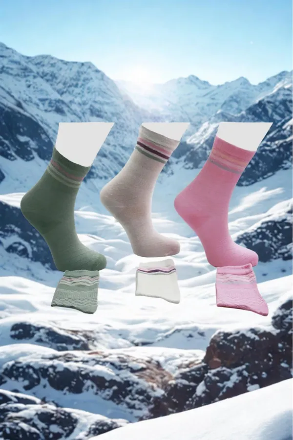 Çoçuk Renkli Soket Çorap 3'Lü Paket