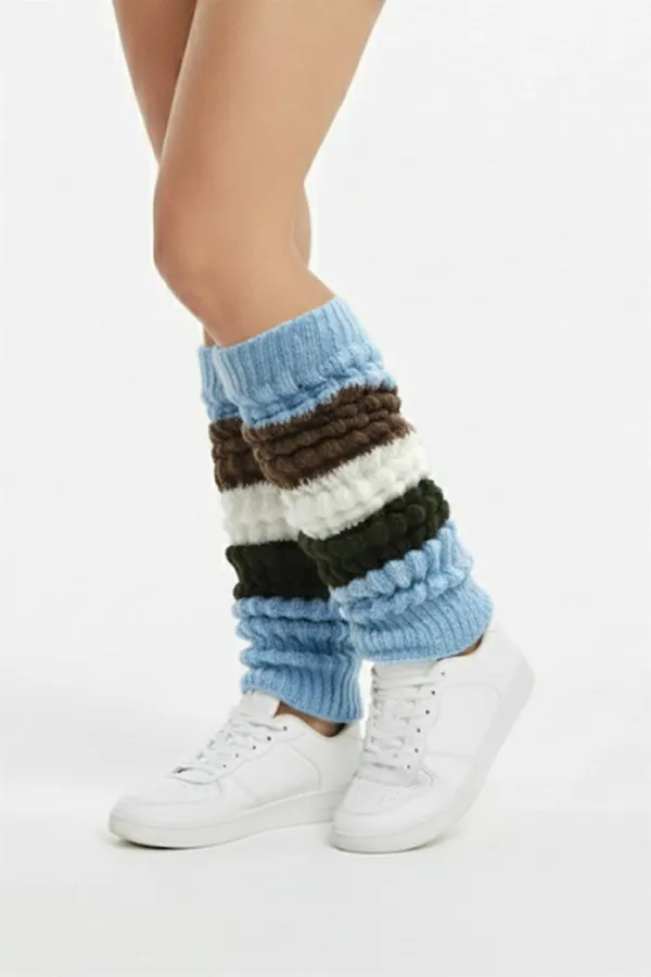 Leggings et chaussettes hautes colorées d'hiver pour femmes