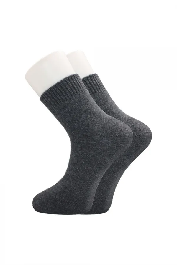 Men's Lambswool Wool Winter Multicolored Ankle Socks, 4-Pack