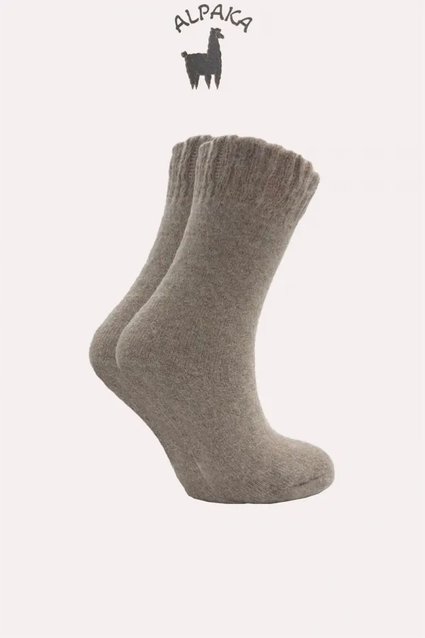 Chaussettes d'hiver épaisses en laine d'alpaga pour femme, lot de 4