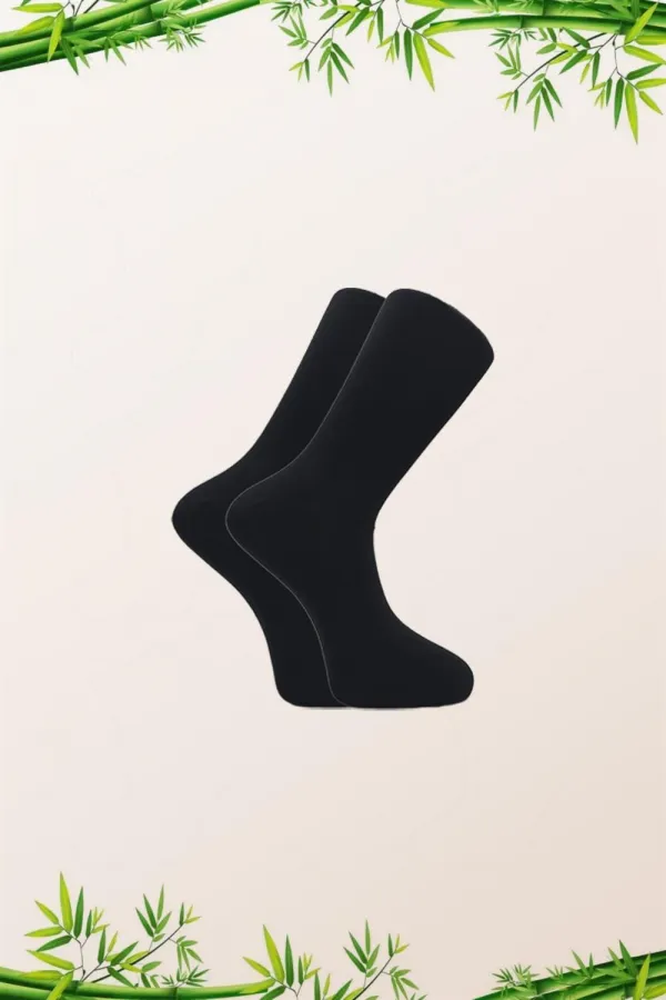 Men's Bamboo Long Flat Ankle Socks, Multicolored, Seamless, 10-Pack