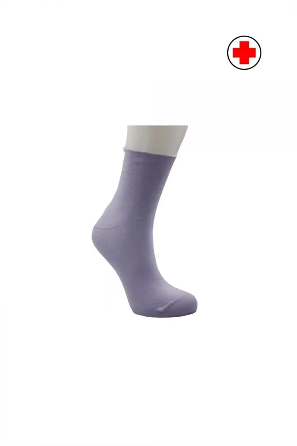 Chaussettes colorées mi-montantes pour femmes diabétiques, en coton, non compressives, lot de 6