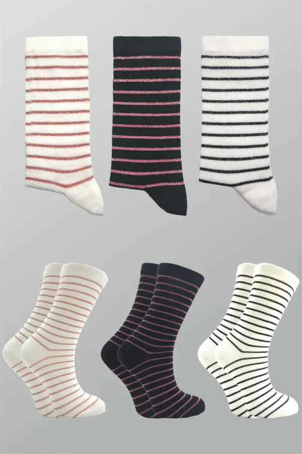 Chaussettes courtes en coton pour femmes, multicolores, lot de 3