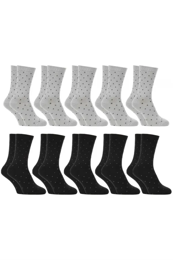 Chaussettes courtes en coton pour femmes, multicolores, lot de 10