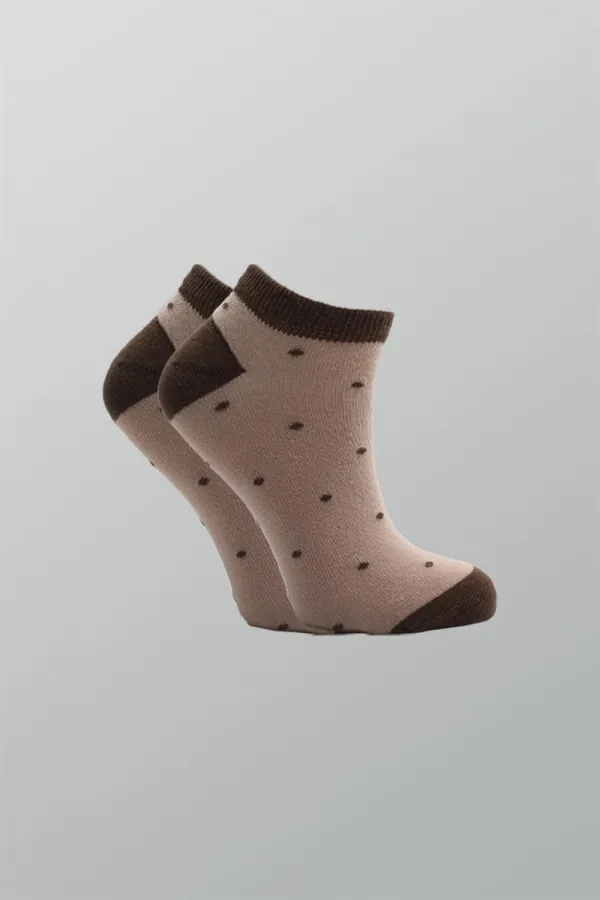 Kadın Pamuklu Patik Çorap Renkli 3'Lü Paket