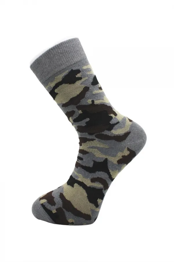 Men's Camouflage Military Pattern Cotton Ankle Socks, 4-Pack