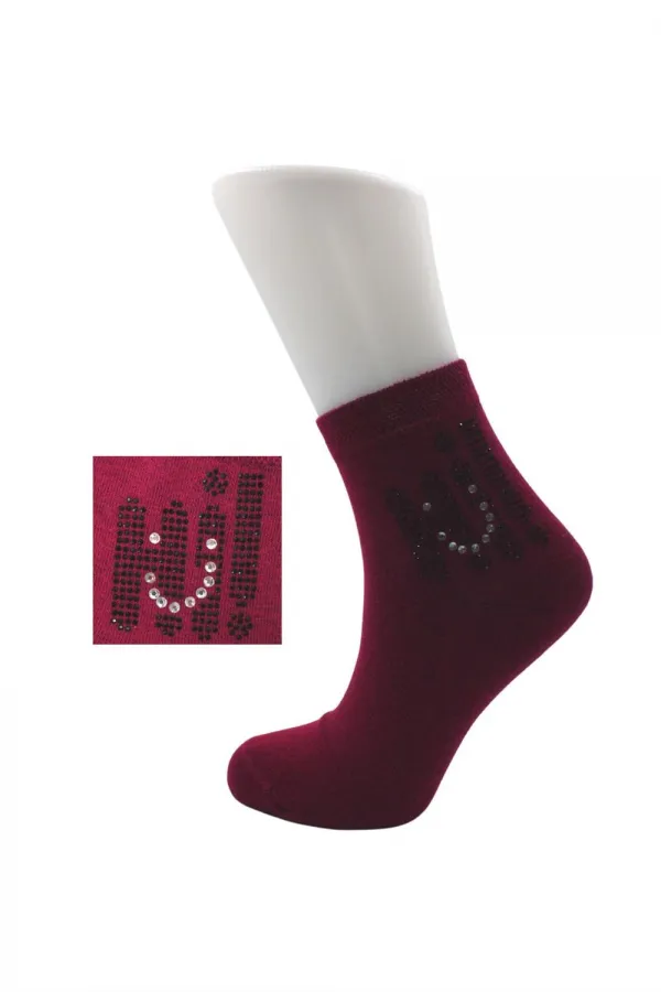 Chaussettes en coton à strass colorés pour femmes, lot de 6