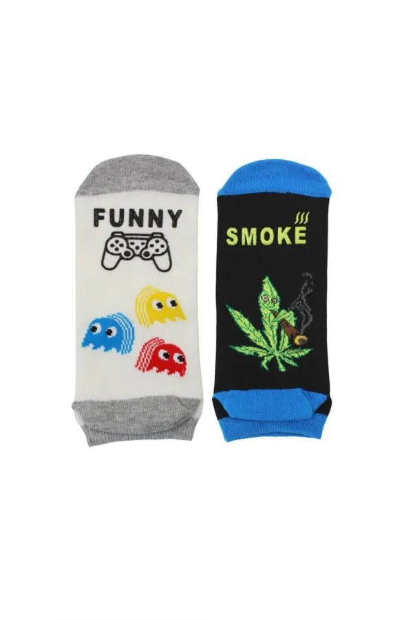 Chaussettes courtes imprimées en silicone à motifs pour femmes, lot de 6