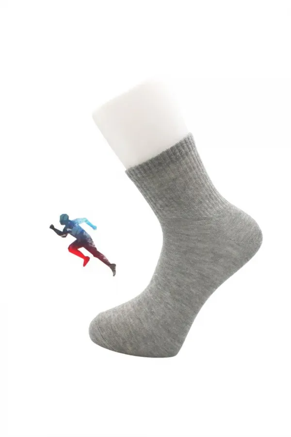 Men's Half-Length Tennis College Multicolored Cotton Plain Socks, 4-Pack