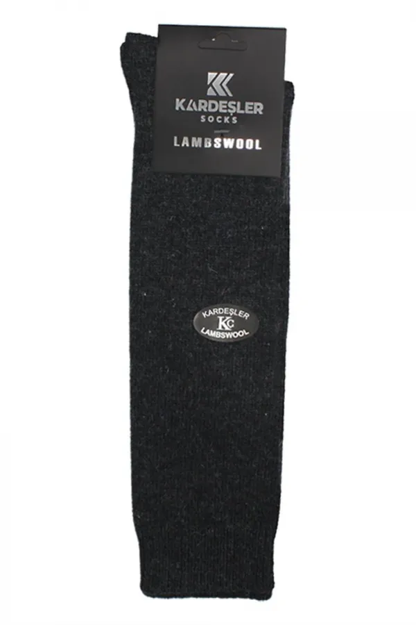 Men's Knee-High Lambswool Thermal Wool Winter Terry Thick Multicolored Socks, 4-Pack