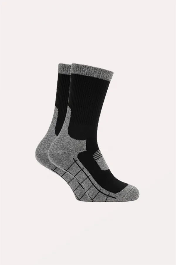 Men's Trekking Hiking Ankle Socks Half Terry Socks 4-Pack